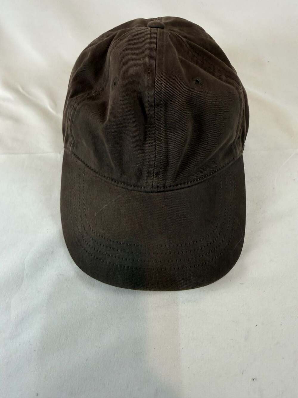 Abercrombie & Fitch Baseball Cap O/S Brown Twill Strapback Hat Classic Preppy Ol